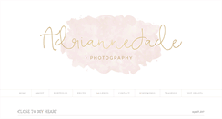 Desktop Screenshot of adriannejadephotography.com